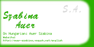szabina auer business card